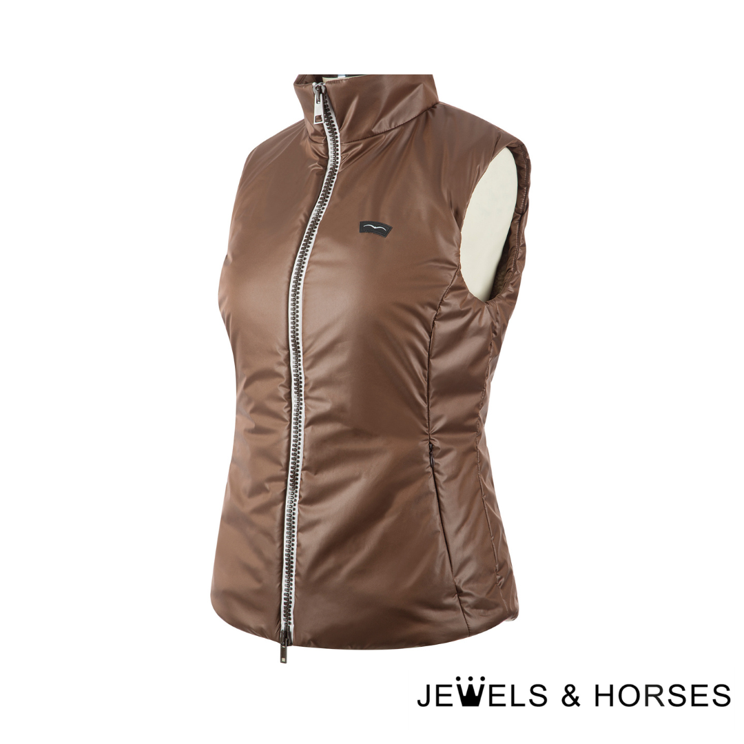 Animo Lacey Women's Padded Body Warmer - Choco