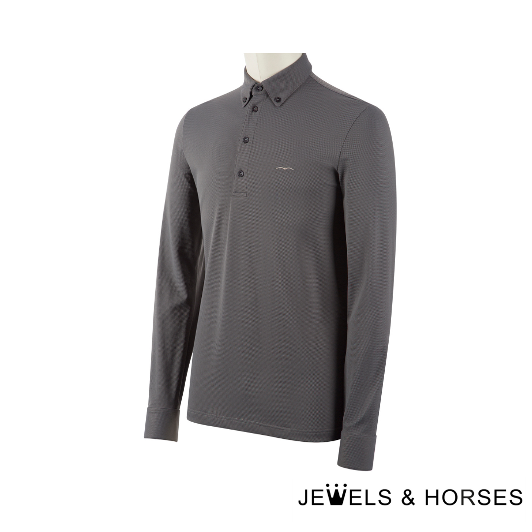 Animo Aroma Mens Long Sleeve Polo - Scoiattolo