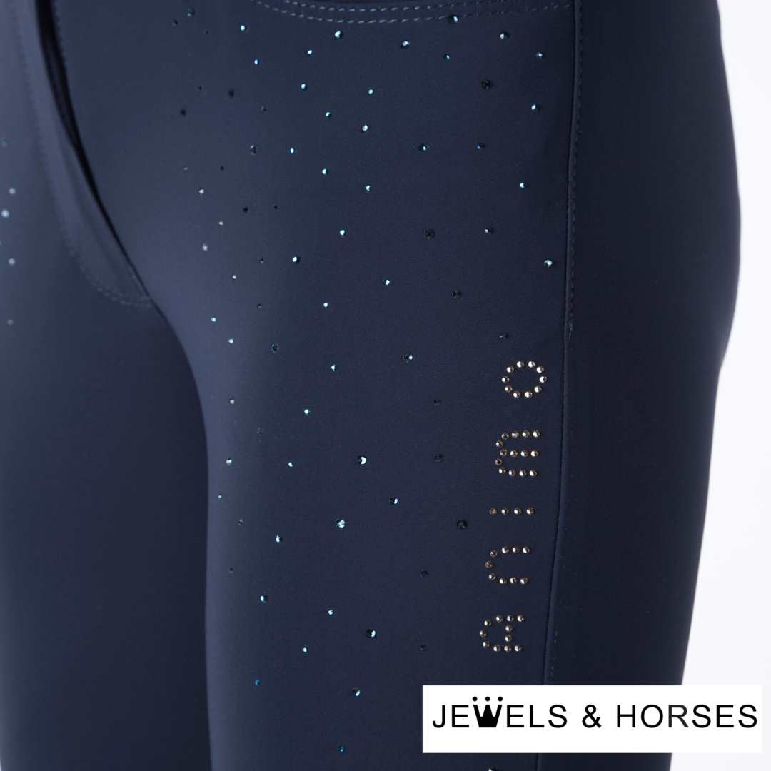 Animo Nevra Womens Full Seat Breeches - Blue Navy