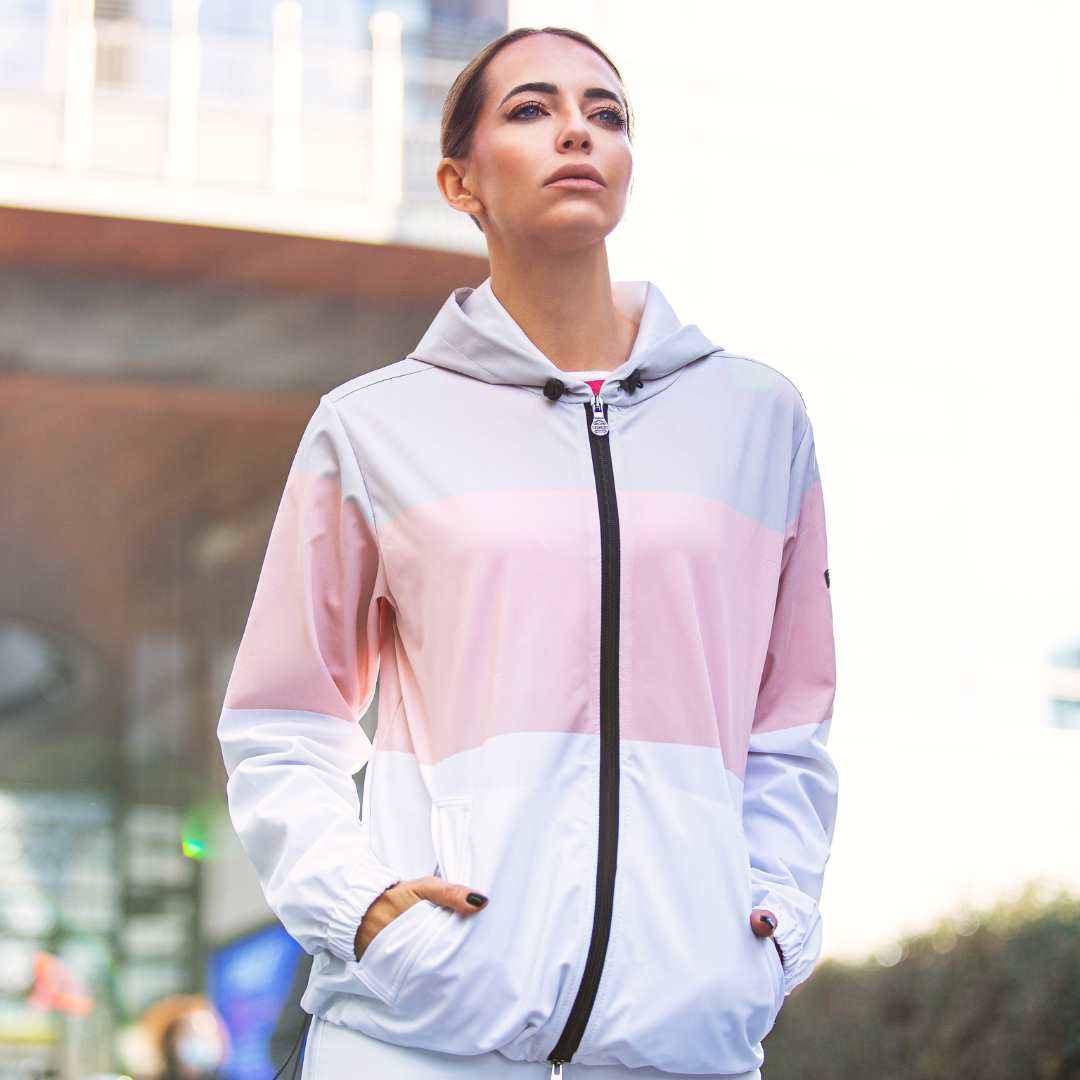 Animo Lefleur Women's Jacket Waterproof Windbreaker- Pink