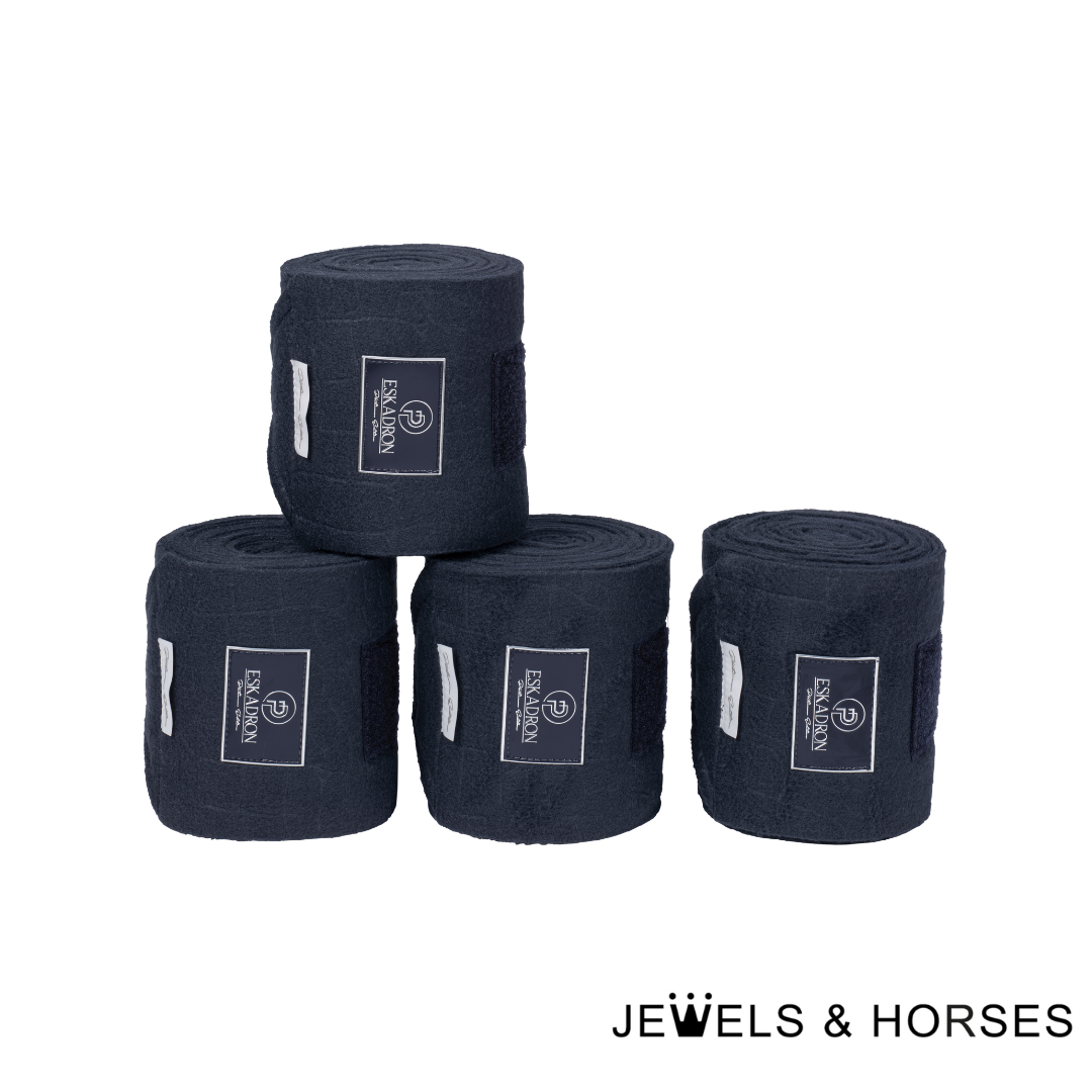 Eskadron Platinum 22 Fleece Stamped Bandages - Navy