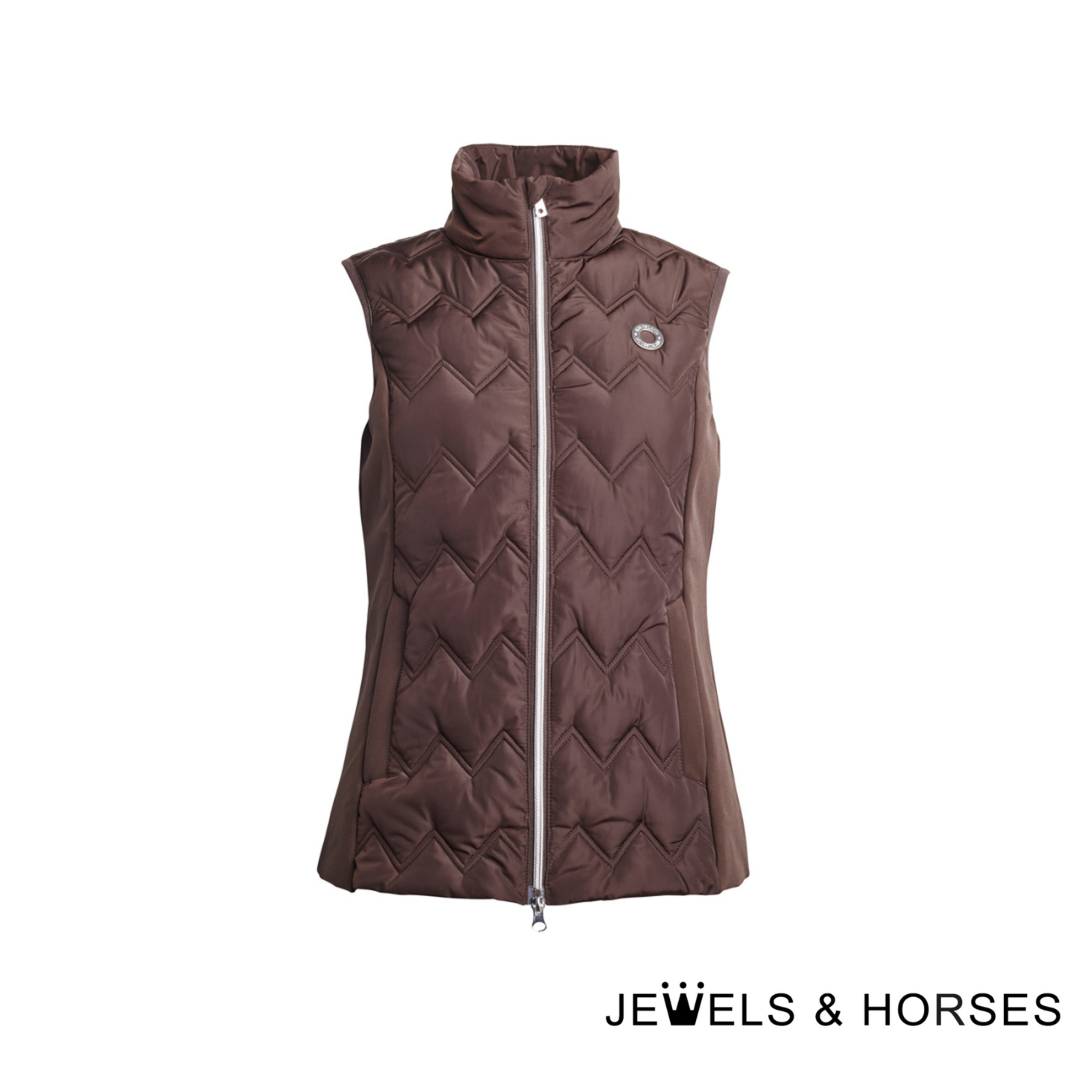 Kingsland KL Sia Ladies Insulated Body Warmer - Brown Black Coffee