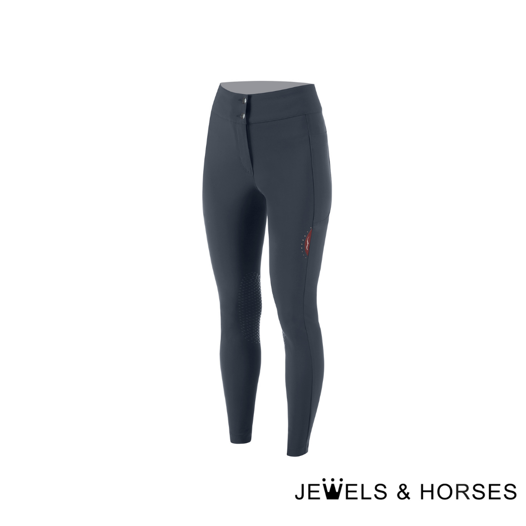 Animo Breeches - Niuport Womens Full Seat Competition Breeches - Dolphin Grey