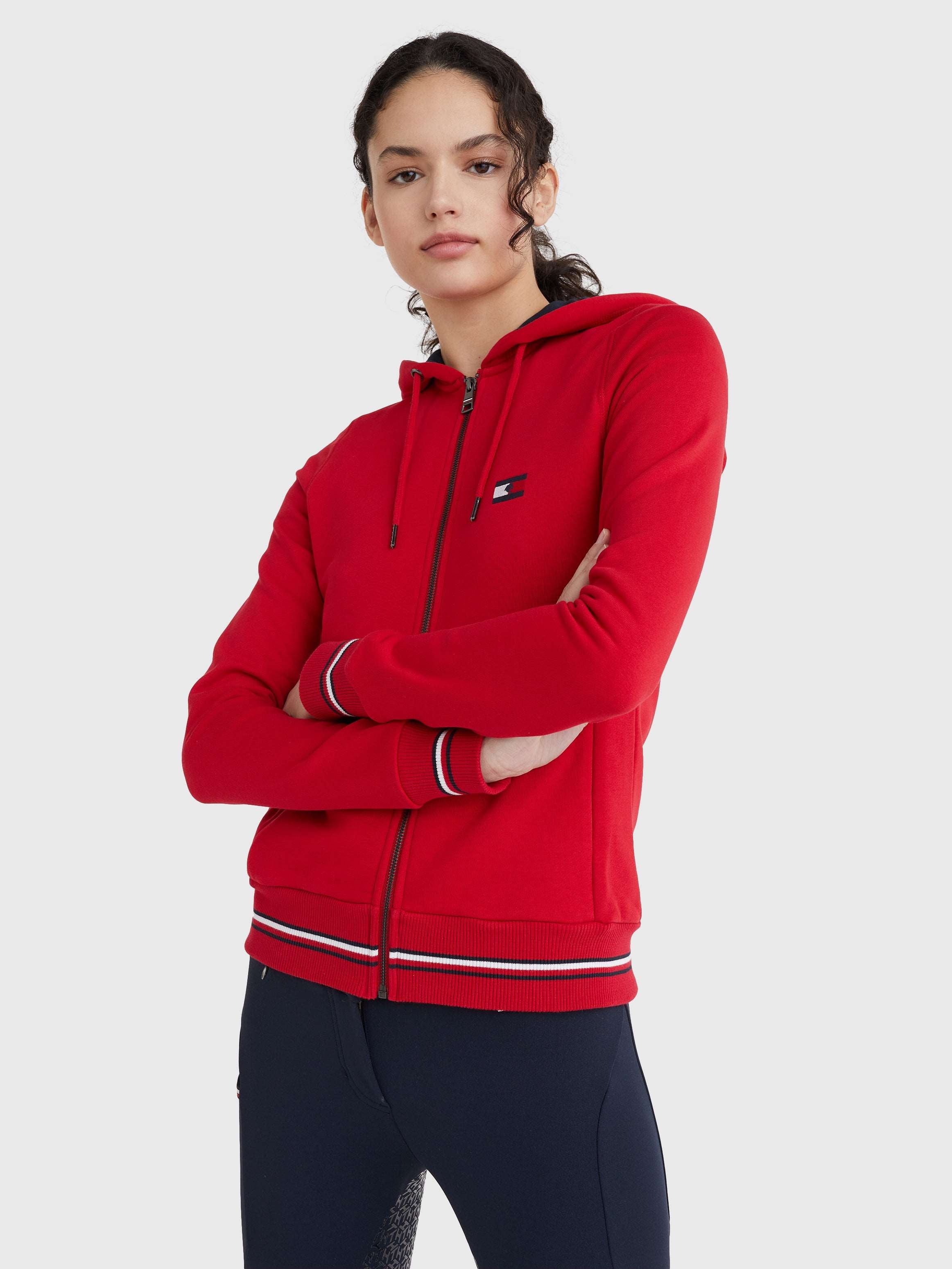 Tommy Hilfiger Sweat Jacket with Zipper Style - Primary Red