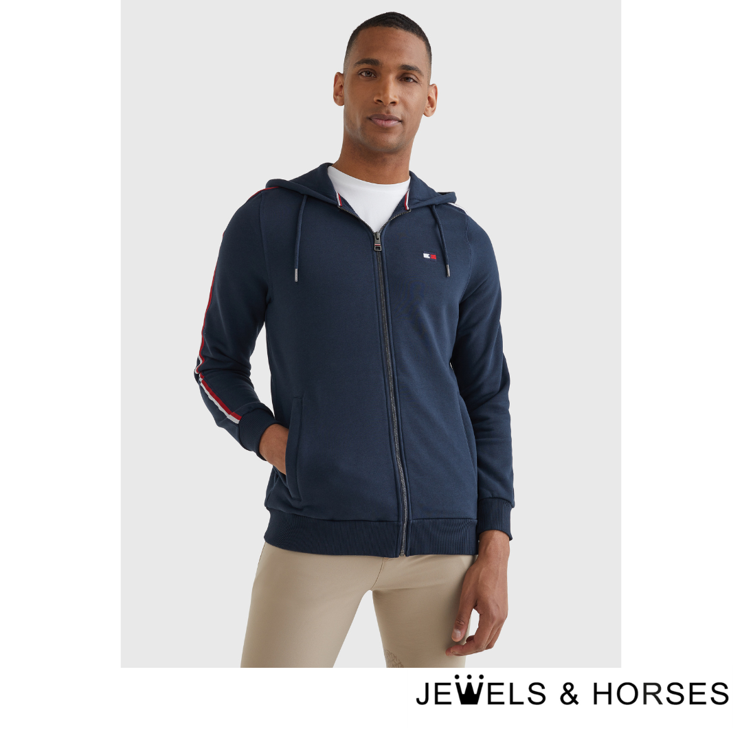 Tommy Hilfiger Equestrian Men's Zip-thru Hoody Style - Desert Sky