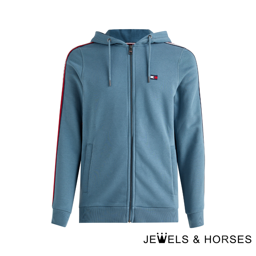Tommy Hilfiger Equestrian Men's Zip-thru Hoody Style - Mercury Marine