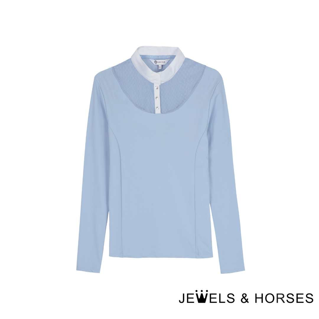 Harcour Corrodo Women’s Competition Long Sleeve Polo - Blue