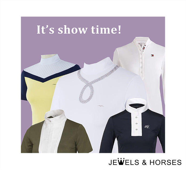 5 equestrian show shirts that have it all. Jewels and Horses Boutique
