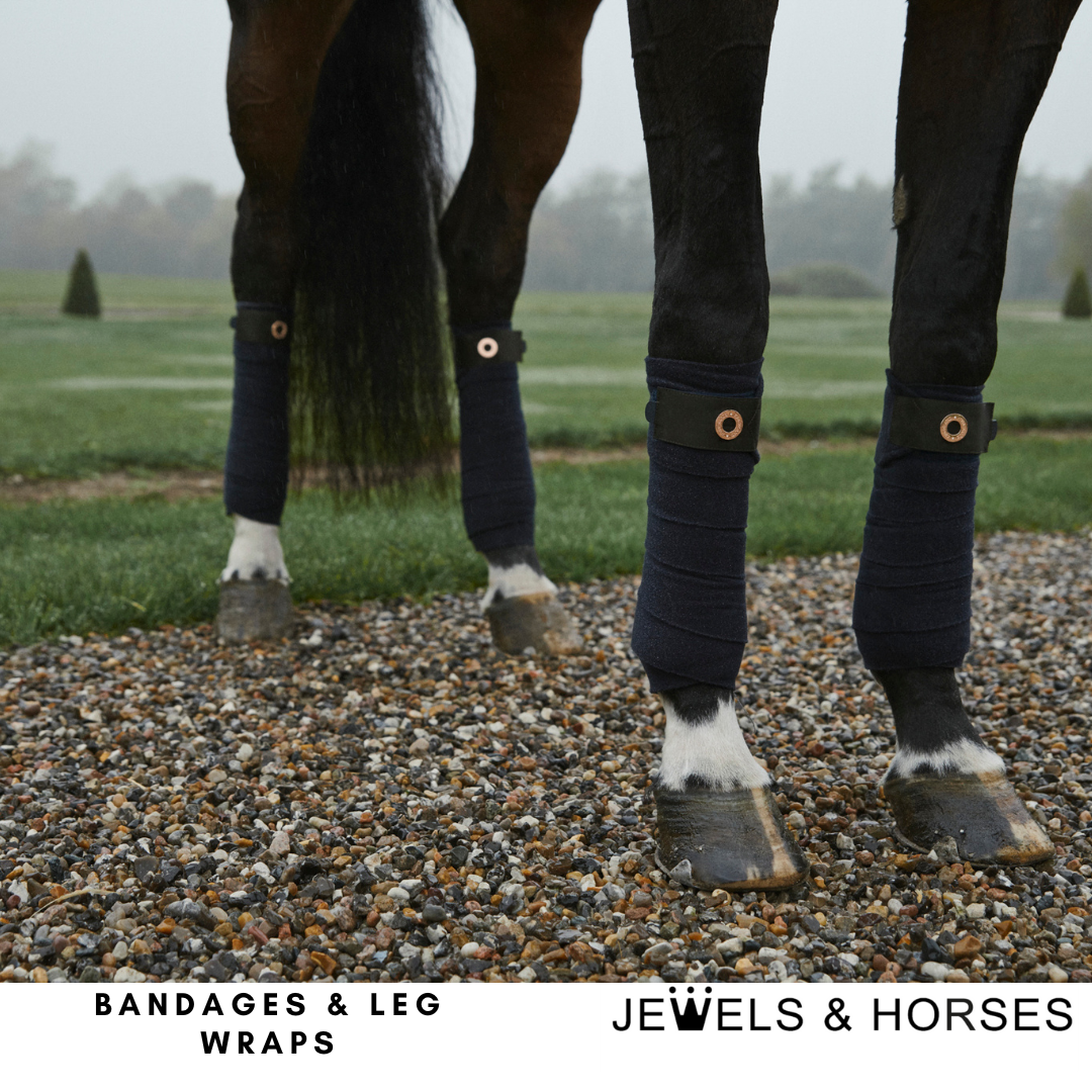 Horse bandages. Horse leg wraps. Perfect style and functionality. Jewels and Horses Boutique