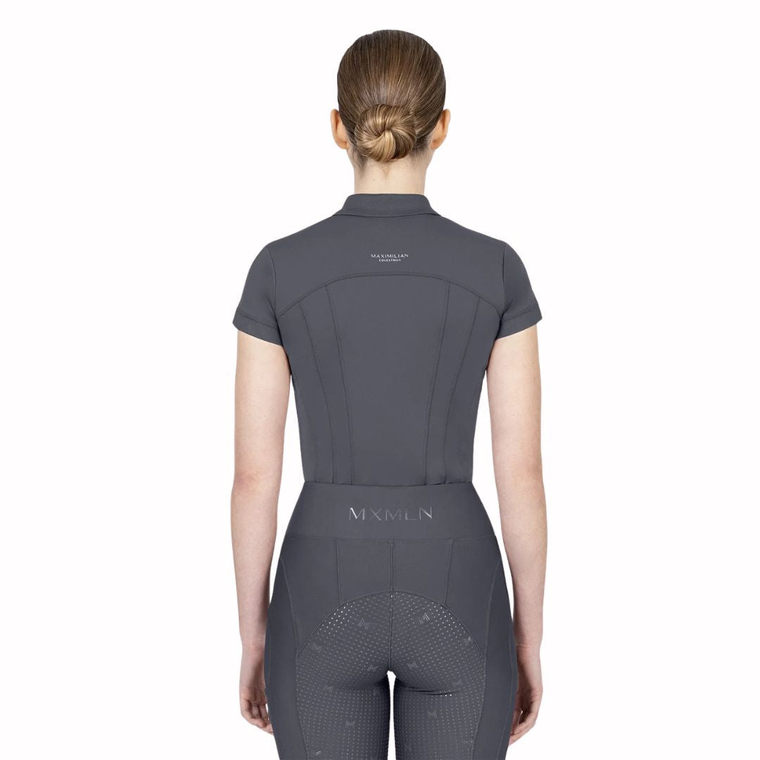 Maximilian Women Arc Short Sleeve Polo Shirt (Graphite)