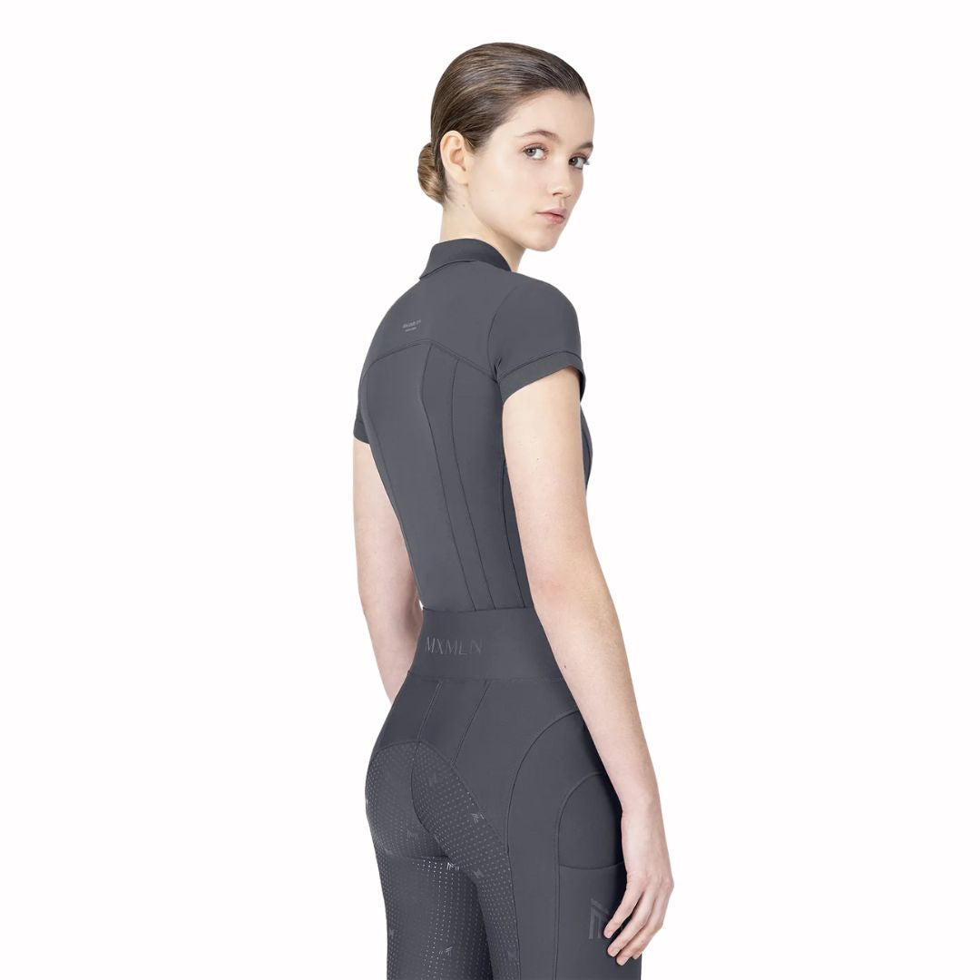 Maximilian Women Arc Short Sleeve Polo Shirt (Graphite)