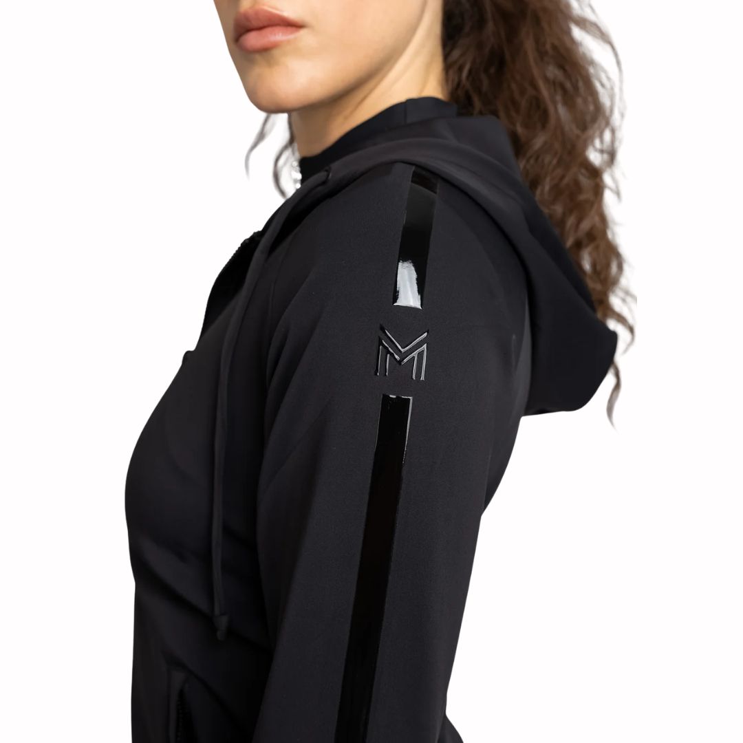 Maximilian Women Reflection Zip Hoodie (Black)