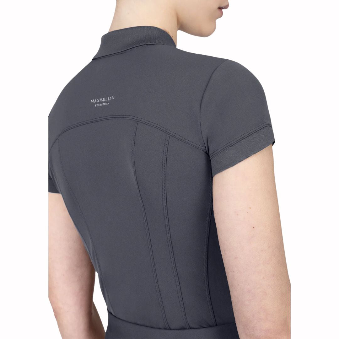 Maximilian Women Arc Short Sleeve Polo Shirt (Graphite)