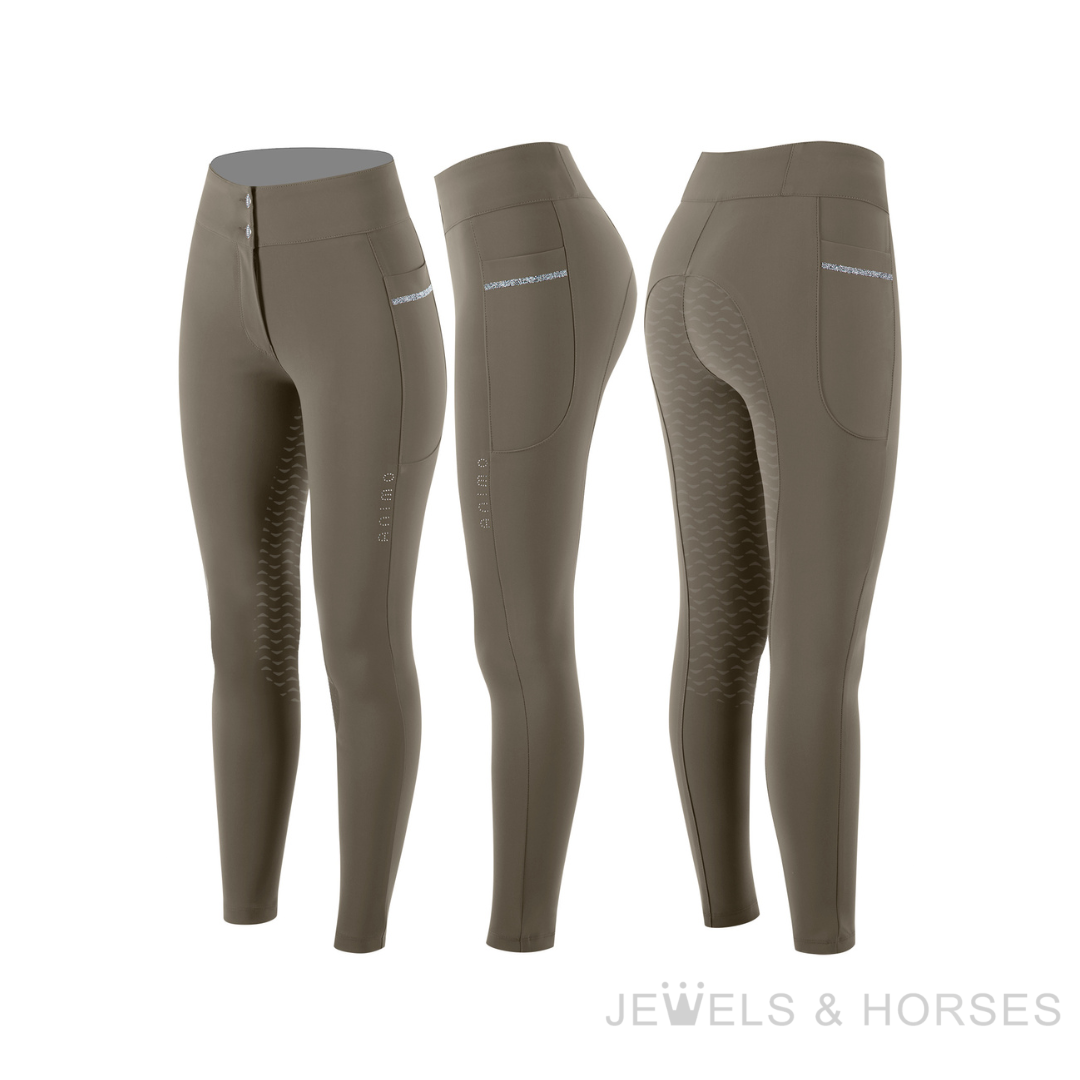 Animo Breeches - Narra Womens Full Seat Breeches - Army