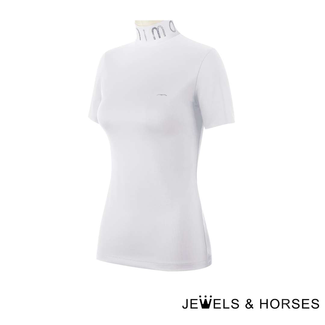 Animo Denice Womens Competition Turtle Neck Shirt - White