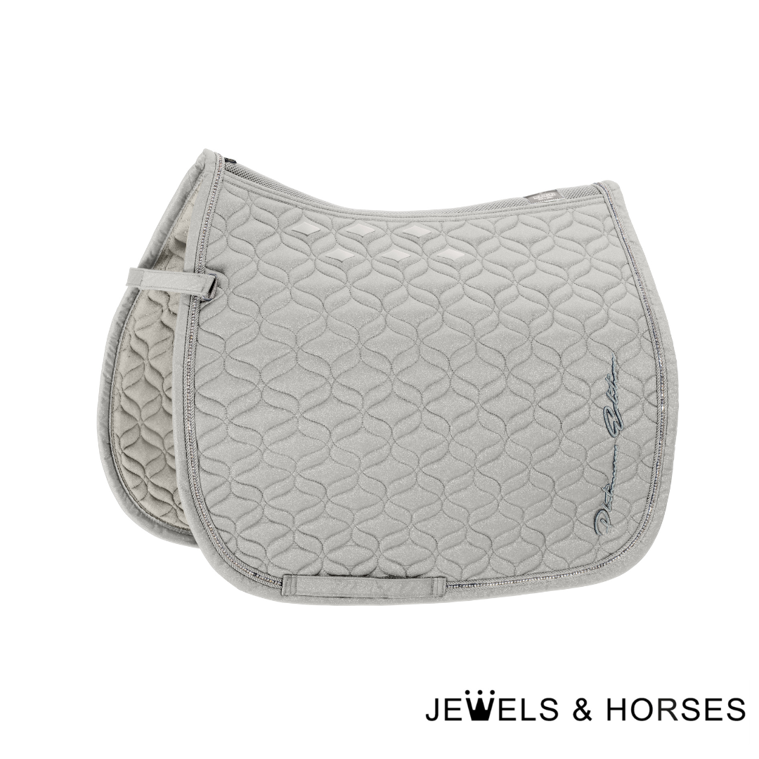 Eskadron Platinum Sparkle Saddle Pad - Pearl Grey