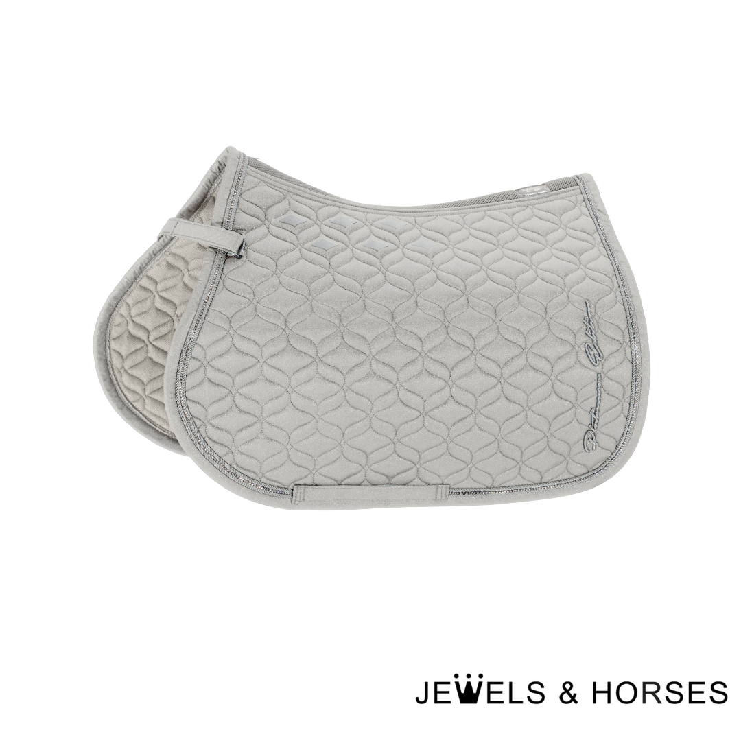 Eskadron Platinum Sparkle Saddle Pad - Pearl Grey