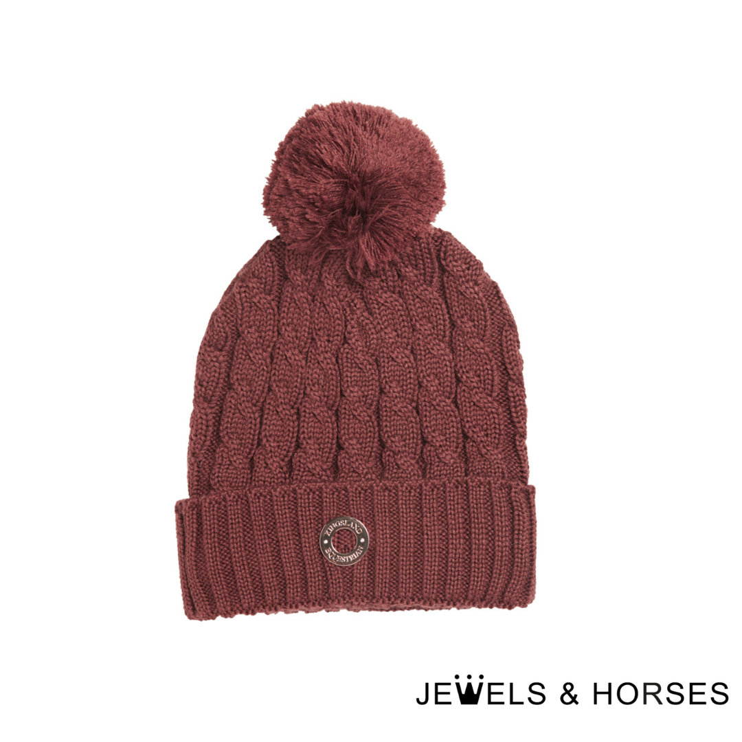 Kingsland KL Semira Ladies Cable Knitted Hat - Brown Hot Chocolate