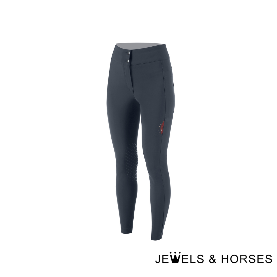 Animo Breeches - Niuport Womens Full Seat Competition Breeches -  Dolphin Grey