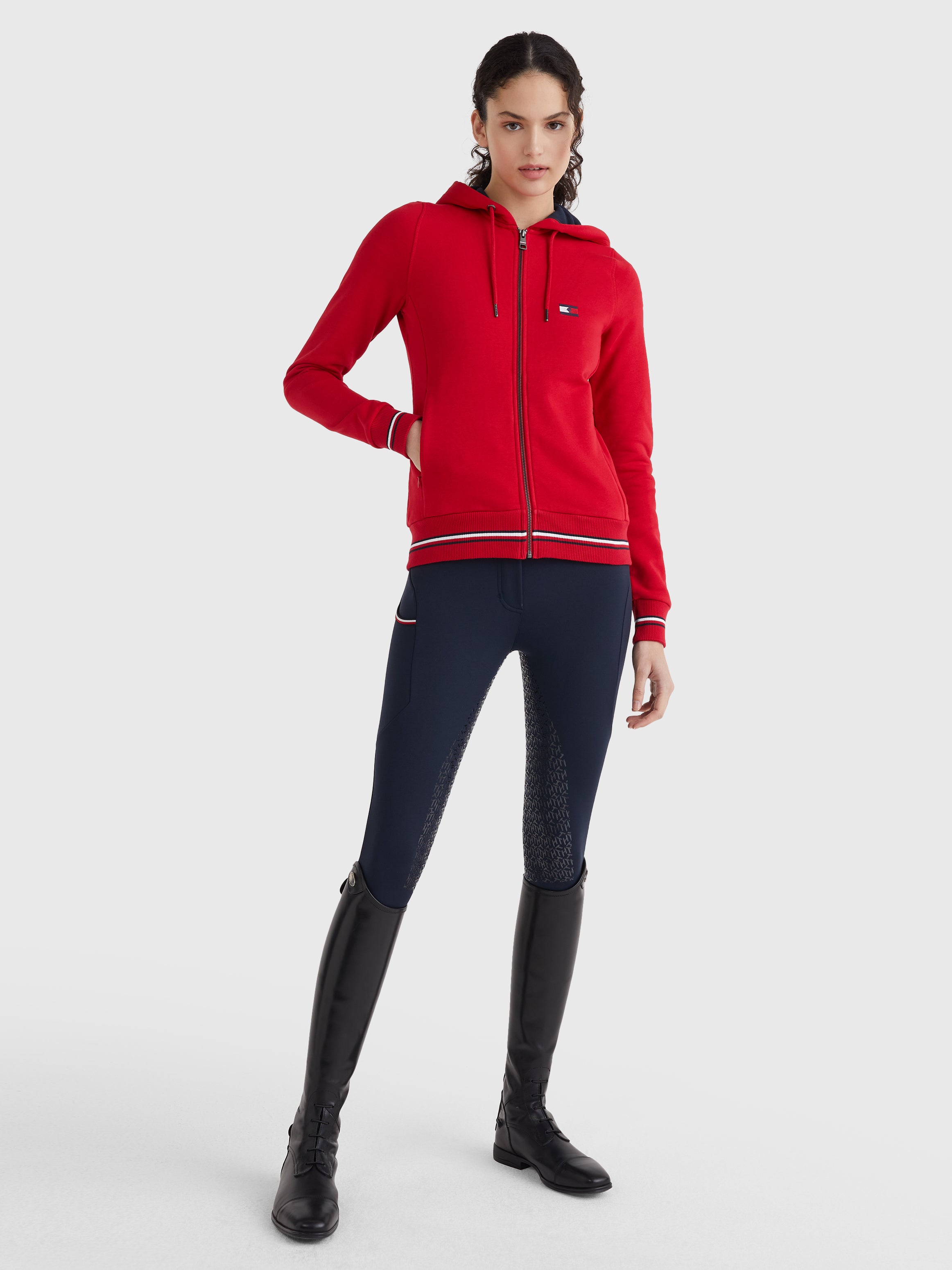 Tommy Hilfiger Sweat Jacket with Zipper Style - Primary Red