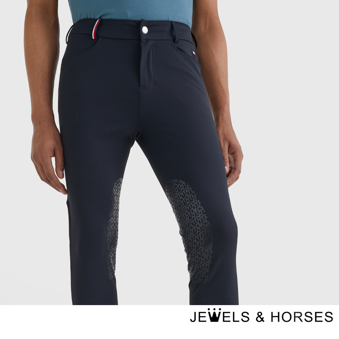 Tommy Hilfiger Breeches - Equestrian Men's Knee Grip Performance Breeches - Desert Sky